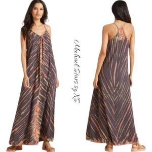 Michael Stars Ryan Maxi Dress XS Tie Dye Racerback Flowy